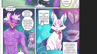 the gifted thresh fucks lilia's big ass and ahri with his huge cock