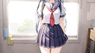Cute anime college girls compilation
