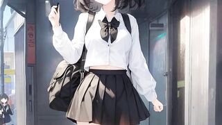 Cute anime college girls compilation