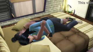 He inseminates his hot girlfriend - Sims4 -