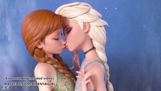 Frozen Ana and Elsa cosplay | Uncensored Hentai AI generated