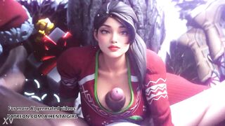 Fortnite Ramirez cosplay Merry Christmas | Uncensored Hentai AI generated