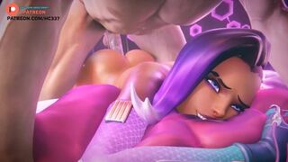 SOMBRA FUCKED IN ANAL ON HER BASE - OVERWATCH HENTAI ANIMATION 4K 60FPS
