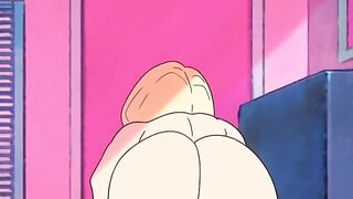 Android 18 from Dragon Ball Z is showing of her perfect ass and pussy