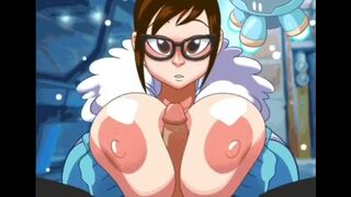 Mei is jerking you off with her huge tits Overwatch