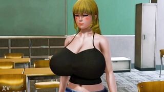 Dragon Maid Lucoa bouncing her huge tits in Honey Select
