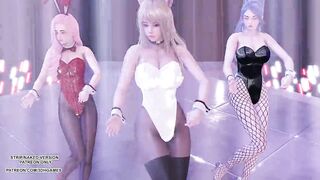 MMD Tara - Bunny Style Ahri Kaisa Seraphine Sexy Kpop Dance League of Legends KDA 4K 60FPS