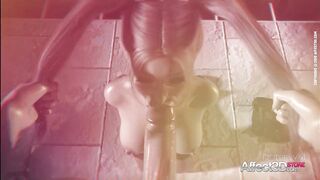 Slut is punished by futanari nun in a 3d fantasy adult comics