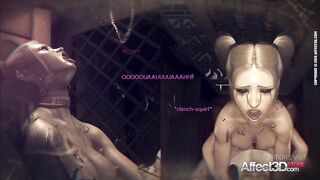 Slut is punished by futanari nun in a 3d fantasy adult comics