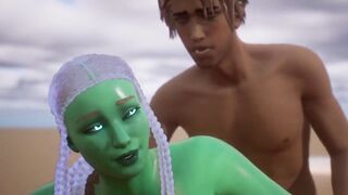 Alien Woman Gets Bred By Human - 3D Animation
