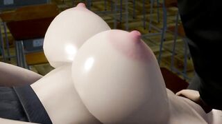 College girl sucks multiple cocks in class