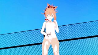 Yoimiya Rubs Herself - Genshin Impact