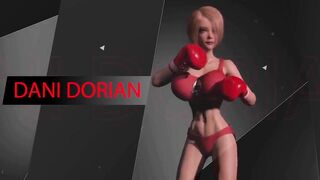 Big tits futanari babes in a fight night 3D animation