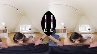 Rebeka Ruby sucking cock, covid19 test, best ever, 180vr
