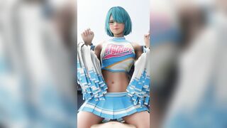 Nico in cheerleader outfit rides on your dick DoA heantai