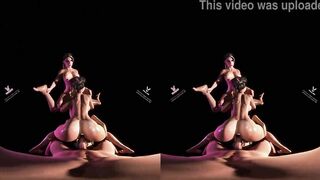 Orgy FFFM with scissoring, 69, doggy style and ball sucking - feat Alexa Bliss, Liv Morgan