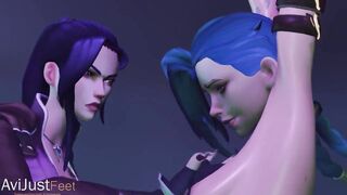 Jinx tickled by Caitlyn (Arcane)