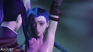 Jinx tickled by Caitlyn (Arcane)