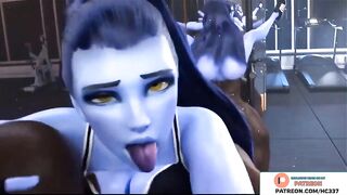 WIDOWMAKER HARD FUCKED BY BBC IN GYM AND GETTING CREAMPIE - OVERWATCH HENTAI ANIMATION 4K 60FPS