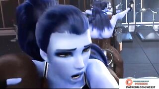 WIDOWMAKER HARD FUCKED BY BBC IN GYM AND GETTING CREAMPIE - OVERWATCH HENTAI ANIMATION 4K 60FPS