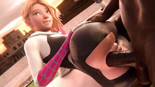 SpiderGwen gets fucked by Miles in her tight spider-ass