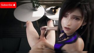 Tifa Handjob off until he finishes!