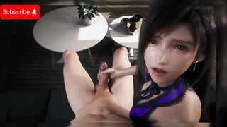Tifa Handjob off until he finishes!