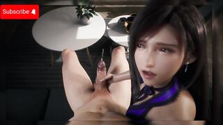 Tifa Handjob off until he finishes!