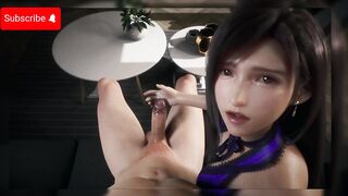 Tifa Handjob off until he finishes!