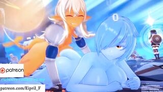 Hot Futa Furry Slime Girl and Shark - Best Slime Hentai Porn 4K 60 FPS