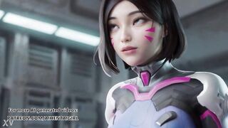 Overwatch Dva cosplay acting bitchy | Uncensored Hentai AI generated