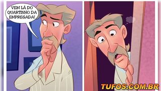 Boss fucking his hot maid in the middle of the night!