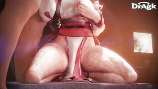 Yae Miko Sucking Cock Like a Porn Star Kissing the tip Genshin Impact BJ Sex Hentai Tongue Licking