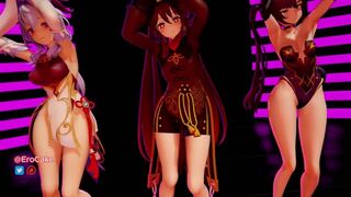 Melt Team Hu Tao Ganyu & Mona EroCake