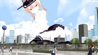 [Nude/Extended] Giantess Prinz Eugen - [MMD] (Old)