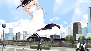 [Nude/Extended] Giantess Prinz Eugen - [MMD] (Old)