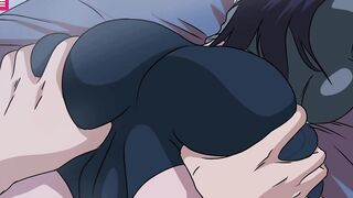 Grabbing Hinata's big butt at Naruto's house - Naruto Game - Sarada Rising