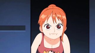 Nami tries to take Luffy treasure and ends up getting fucked and filled with cum uncensored