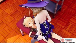 ITER AND LISA FUCKING IN HOUSE DICK RIDING | GENSHIN IMPACT HENTAI ANIMATION