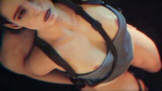 Residente Evil Girl Takes Cum Inside Her Ass! Anal Cum Inside!