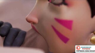 BEST D.VA BLOWJOB AND GETTING CUM IN MOUTH | OVERWATCH HENTAI ANIMATION