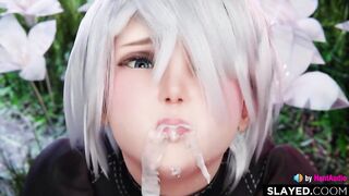 2B is such a cumslut (Nier Automata game 3d animation loop with sound)