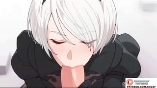 Hottest 2B Blowjob Cartoon Hentai Animatyion 4K 60Fps