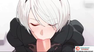 Hottest 2B Blowjob Cartoon Hentai Animatyion 4K 60Fps