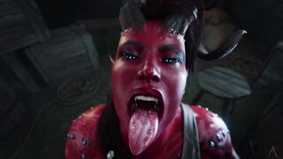 Baldur's Gate Futa Lae'zel x Karlach