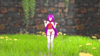 Chinese Girl Model 22 Undress Dance Hentai Mmd 3D Purple Hair Color Edit Smixix