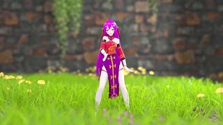 Chinese Girl Model 22 Undress Dance Hentai Mmd 3D Purple Hair Color Edit Smixix