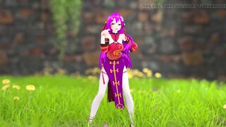 Chinese Girl Model 22 Undress Dance Hentai Mmd 3D Purple Hair Color Edit Smixix