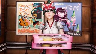 D.va Overwatch Enjoy Big Ass Creampie In Mouth Overwatch ANIMATED 4k 60FpS