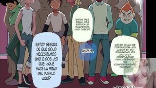 Lesbians give strangers a bukkake gangbang